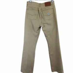 Vintage Guess George Marciano Size 29 Tan Straight Leg Denim Jean